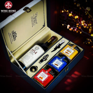 Hộp Quà Tết 2026 Hộp Da Xanh Quai Xách Dọc 06