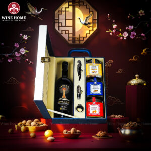 Hộp Quà Tết 2026 Hộp Da Xanh Quai Xách Dọc 07