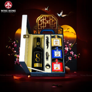 Hộp Quà Tết 2026 Hộp Da Xanh Quai Xách Dọc 05