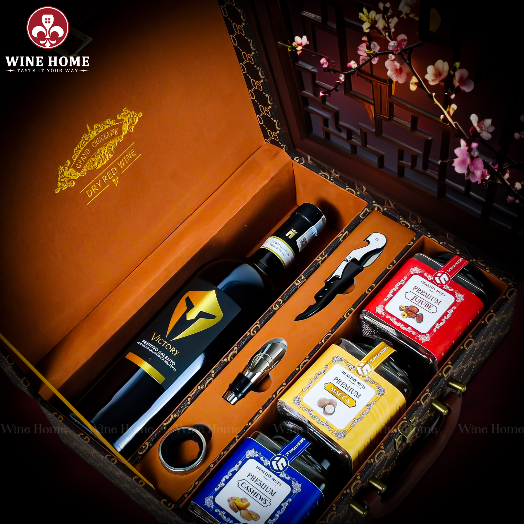 Hộp Quà Tết 2026 - Quà Tặng Doanh Nghiệp Cao Cấp Hộp Quà Tết 2026 Phiên Bản Hộp Da Nâu Vali 04