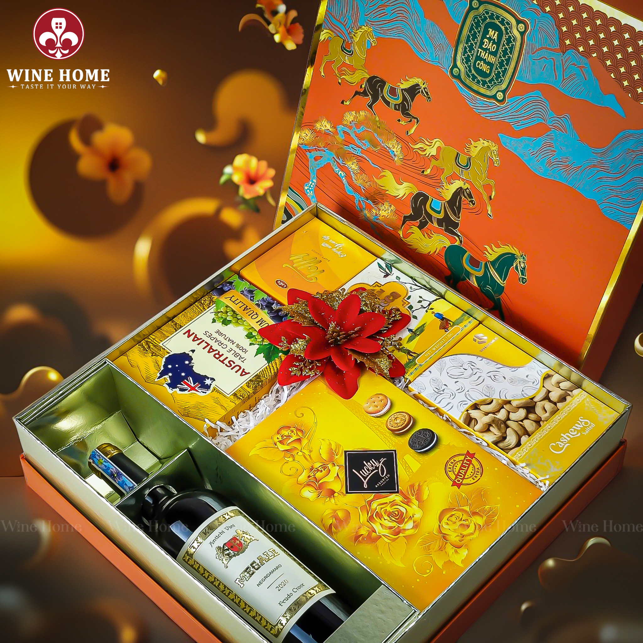 Hộp Quà Tết 2026 - Quà Tặng Doanh Nghiệp Cao Cấp Hộp Quà Tết Mã Đáo Thành Công 05