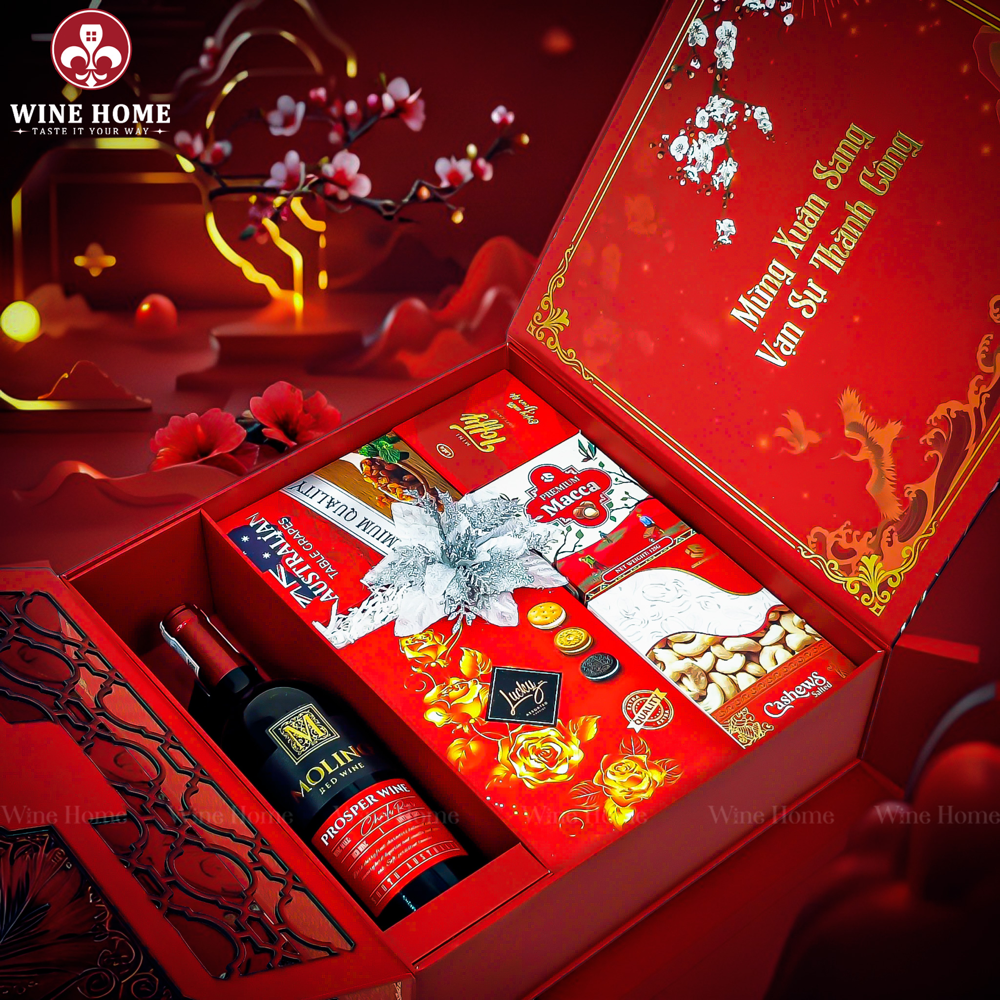 Hộp Quà Tết 2026 - Quà Tặng Doanh Nghiệp Cao Cấp Hộp Quà Tết 2026 Mã Đáo Thành Công Version 3 02
