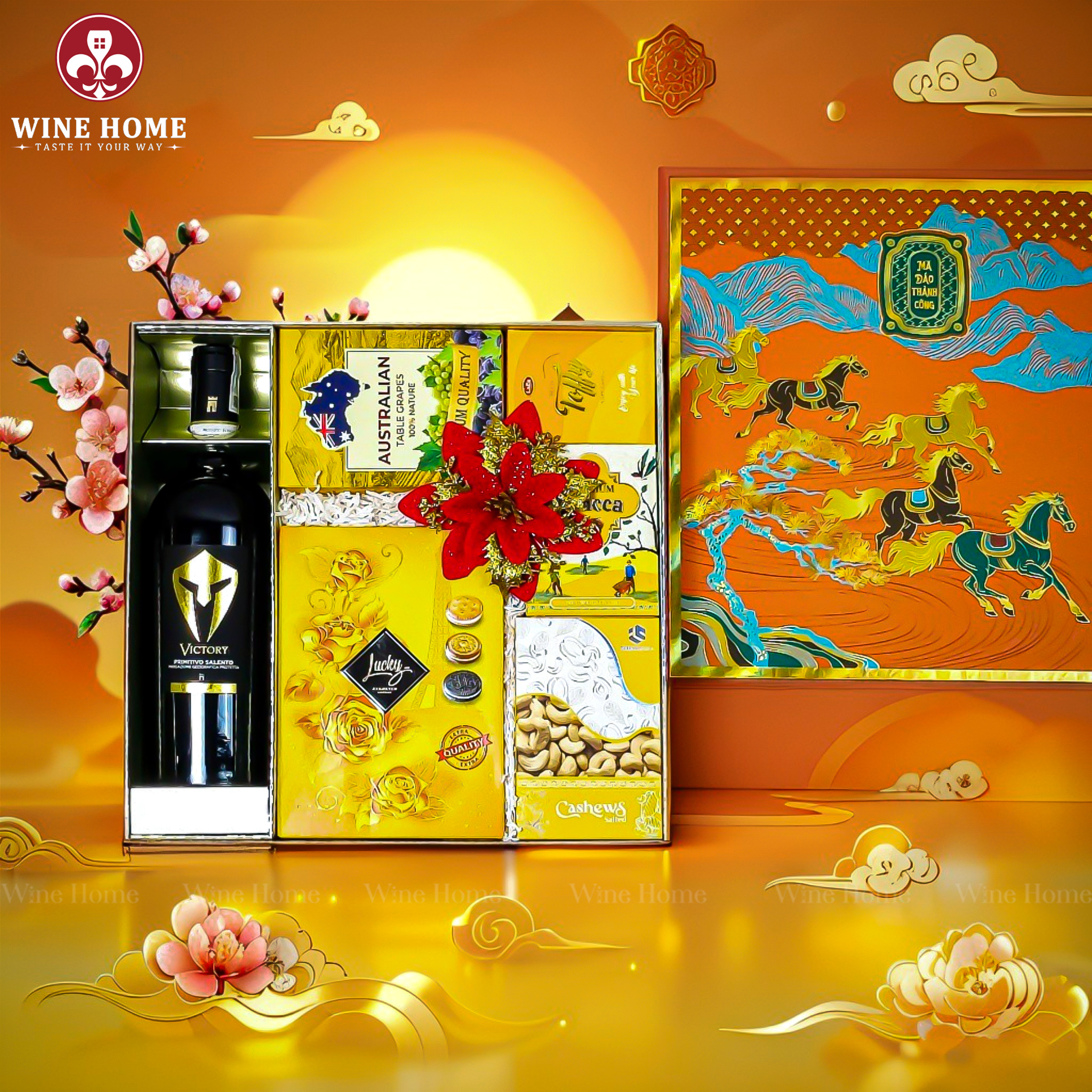 Hộp Quà Tết 2026 - Quà Tặng Doanh Nghiệp Cao Cấp Hộp Quà Tết Mã Đáo Thành Công 09