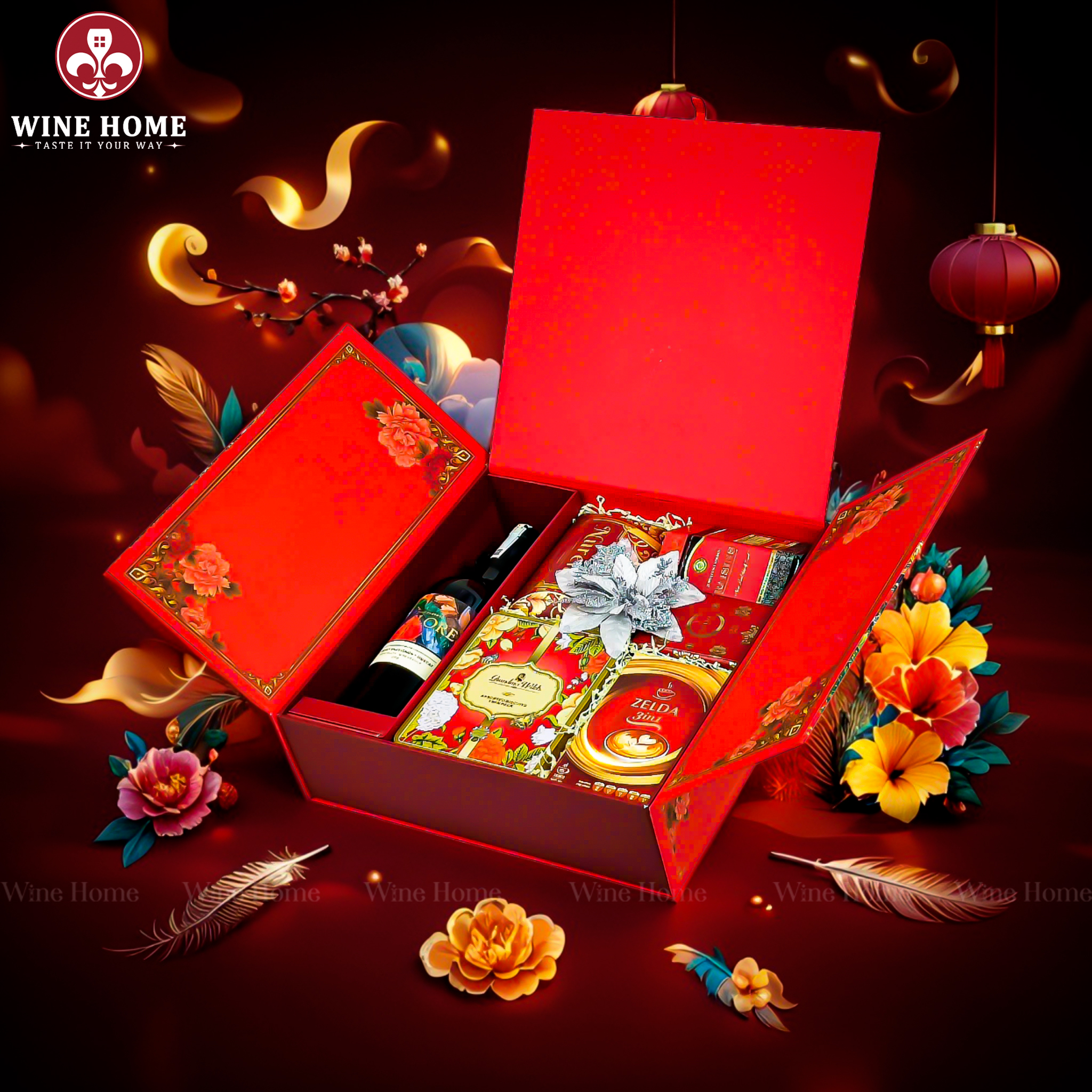 Hộp Quà Tết 2026 - Quà Tặng Doanh Nghiệp Cao Cấp Hộp Quà Tết 2026 Phú Quý Đoàn Viên VIP 01