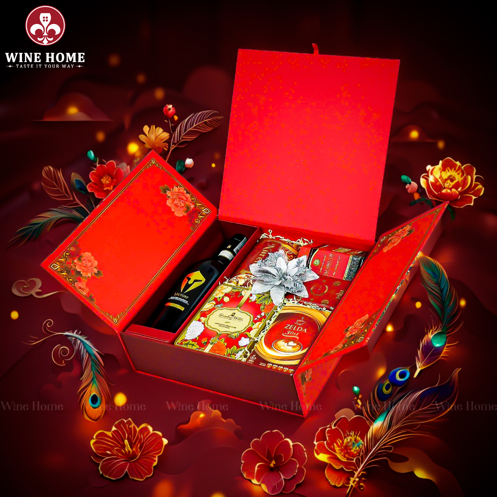 Hộp Quà Tết 2026 - Quà Tặng Doanh Nghiệp Cao Cấp Hộp Quà Tết 2026 Phú Quý Đoàn Viên VIP 05