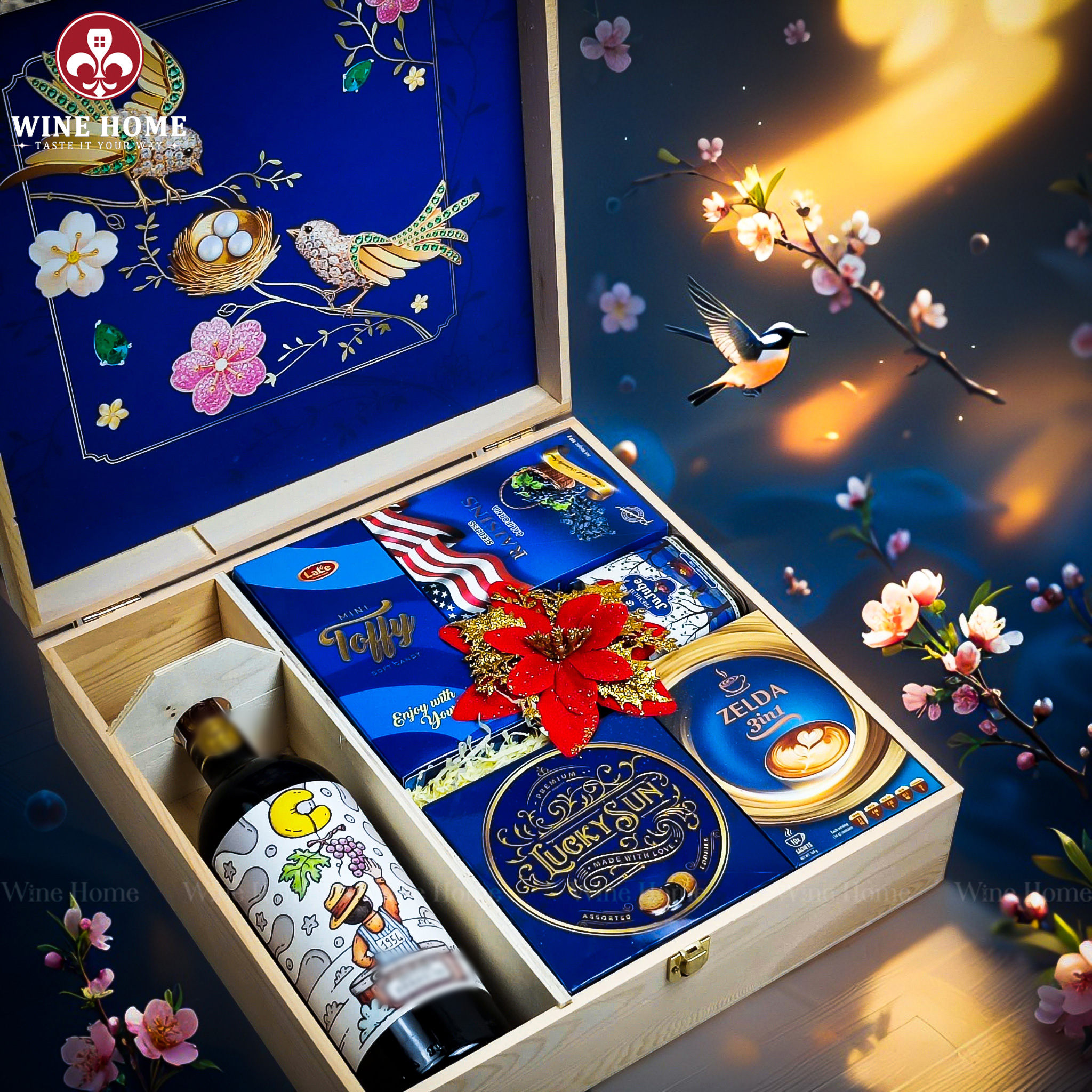 Hộp Quà Tết 2026 - Quà Tặng Doanh Nghiệp Cao Cấp Hộp Quà Tết Xuân Như Ý Hộp Gỗ Xanh 11